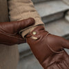 Diego - Italian gloves made of American deerskin leather with rabbit fur lining - Fratelli Orsini - Luxury Leather Gloves - Handmade in Italy - 11