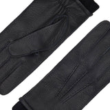 Vittoria (black) - American deerskin leather gloves with cashmere lining