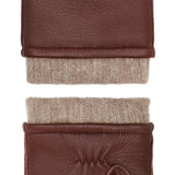 Vittoria (brown) - American deerskin leather gloves with cashmere lining