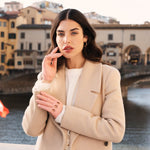 Alessa (pink) - classic Italian lambskin leather driving gloves - Fratelli Orsini - Luxury Leather Gloves - Handmade in Italy - 2