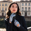 Alessa (sky) - classic Italian lambskin leather driving gloves - Fratelli Orsini - Luxury Leather Gloves - Handmade in Italy - 5