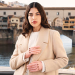 Alessa (pink) - classic Italian lambskin leather driving gloves - Fratelli Orsini - Luxury Leather Gloves - Handmade in Italy - 4