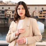Alessa (pink) - classic Italian lambskin leather driving gloves - Fratelli Orsini - Luxury Leather Gloves - Handmade in Italy - 4