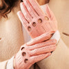 Alessa (pink) - classic Italian lambskin leather driving gloves - Fratelli Orsini - Luxury Leather Gloves - Handmade in Italy - 5