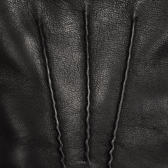 Alessandro (black) - Italian lambskin leather gloves with cashmere lining & touchscreen feature - Fratelli Orsini - Luxury Leather Gloves - Handmade in Italy - 5