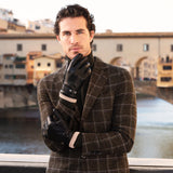Alonzo (black) - Italian lambskin leather gloves with cashmere lining & touchscreen feature Fratelli Orsini - Luxury Leather Gloves - Handmade in Italy -  7
