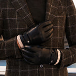 Alonzo (black) - Italian lambskin leather gloves with cashmere lining & touchscreen feature Fratelli Orsini - Luxury Leather Gloves - Handmade in Italy - 8