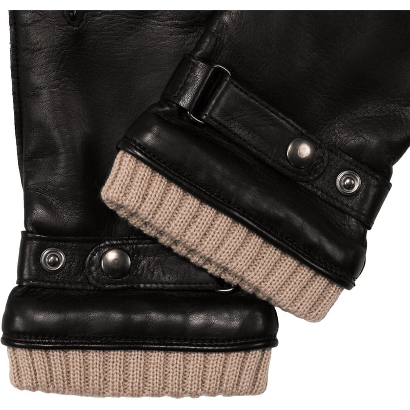 Touchscreen Black Leather Gloves Men - Made in Italy - Alonzo – Luxury Leather Gloves – Handmade in Italy – Fratelli Orsini® - 3