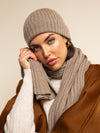 Milano (brown) - 100% cashmere ribbed beanie (unisex)- Fratelli Orsini - Luxury Beanie - Handmade in Italy - 7