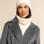 Milano (cream) - 100% cashmere ribbed beanie (unisex)  Fratelli Orsini - Luxury Beanie - Handmade in Italy -  11