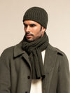Milano (dark green) - 100% cashmere ribbed beanie (unisex)- Fratelli Orsini - Luxury Beanie - Handmade in Italy -   5