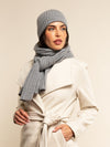 Milano (light grey) - 100% cashmere ribbed beanie (unisex)- Fratelli Orsini - Luxury Beanie - Handmade in Italy -  8