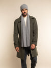 Milano (light grey) - 100% cashmere ribbed beanie (unisex)- Fratelli Orsini - Luxury Beanie - Handmade in Italy -  11