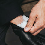 Marco (black) - Italian lambskin leather gloves with white rabbit fur lining - Fratelli Orsini - Luxury Leather Gloves - Handmade in Italy - 6