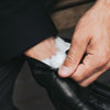 Marco (black) - Italian lambskin leather gloves with white rabbit fur lining - Fratelli Orsini - Luxury Leather Gloves - Handmade in Italy - 6