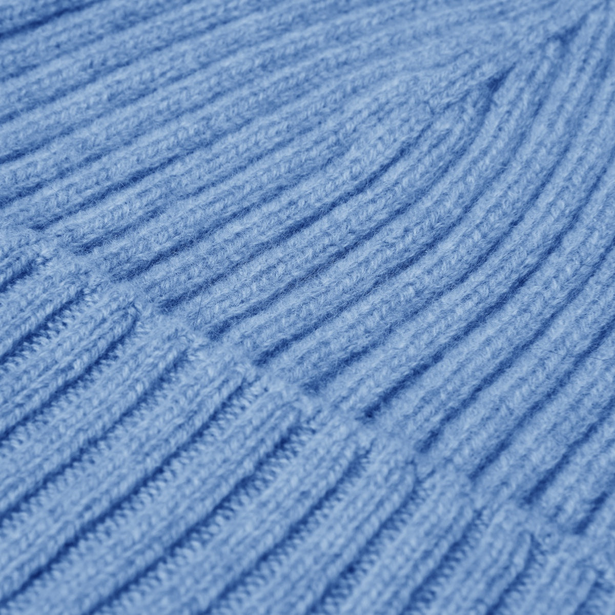 Milano (light blue) - 100% cashmere ribbed beanie (unisex)- Fratelli Orsini - Luxury Beanie - Handmade in Italy - 3