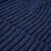 Milano (navy blue) - 100% cashmere ribbed beanie (unisex)- Fratelli Orsini - Luxury Beanie - Handmade in Italy -  3