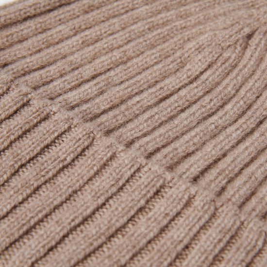 Milano (brown) - 100% cashmere ribbed beanie (unisex)- Fratelli Orsini - Luxury Beanie - Handmade in Italy - 3