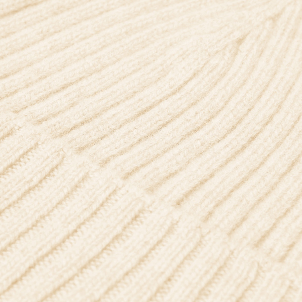Milano (cream) - 100% cashmere ribbed beanie (unisex)  Fratelli Orsini - Luxury Beanie - Handmade in Italy - 3