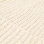 Milano (cream) - 100% cashmere ribbed beanie (unisex)  Fratelli Orsini - Luxury Beanie - Handmade in Italy - 3