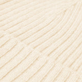 Milano (cream) - 100% cashmere ribbed beanie (unisex)  Fratelli Orsini - Luxury Beanie - Handmade in Italy - 3