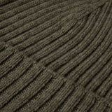 Milano (dark green) - 100% cashmere ribbed beanie (unisex)- Fratelli Orsini - Luxury Beanie - Handmade in Italy - 3