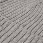 Milano (light grey) - 100% cashmere ribbed beanie (unisex)- Fratelli Orsini - Luxury Beanie - Handmade in Italy -  3