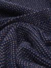 Riccardo (blue & brown) - 100% cashmere scarf with pattern - Fratelli Orsini - Luxury Cashmere Scarf - Handmade in Italy - 4