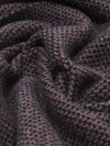 Riccardo (brown & blue) - 100% cashmere scarf with pattern - Fratelli Orsini - Luxury Cashmere Scarf - Handmade in Italy - 5