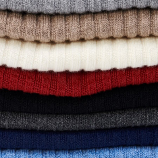 100% cashmere ribbed beanie (unisex)- Fratelli Orsini - Luxury Beanie - Handmade in Italy - 2
