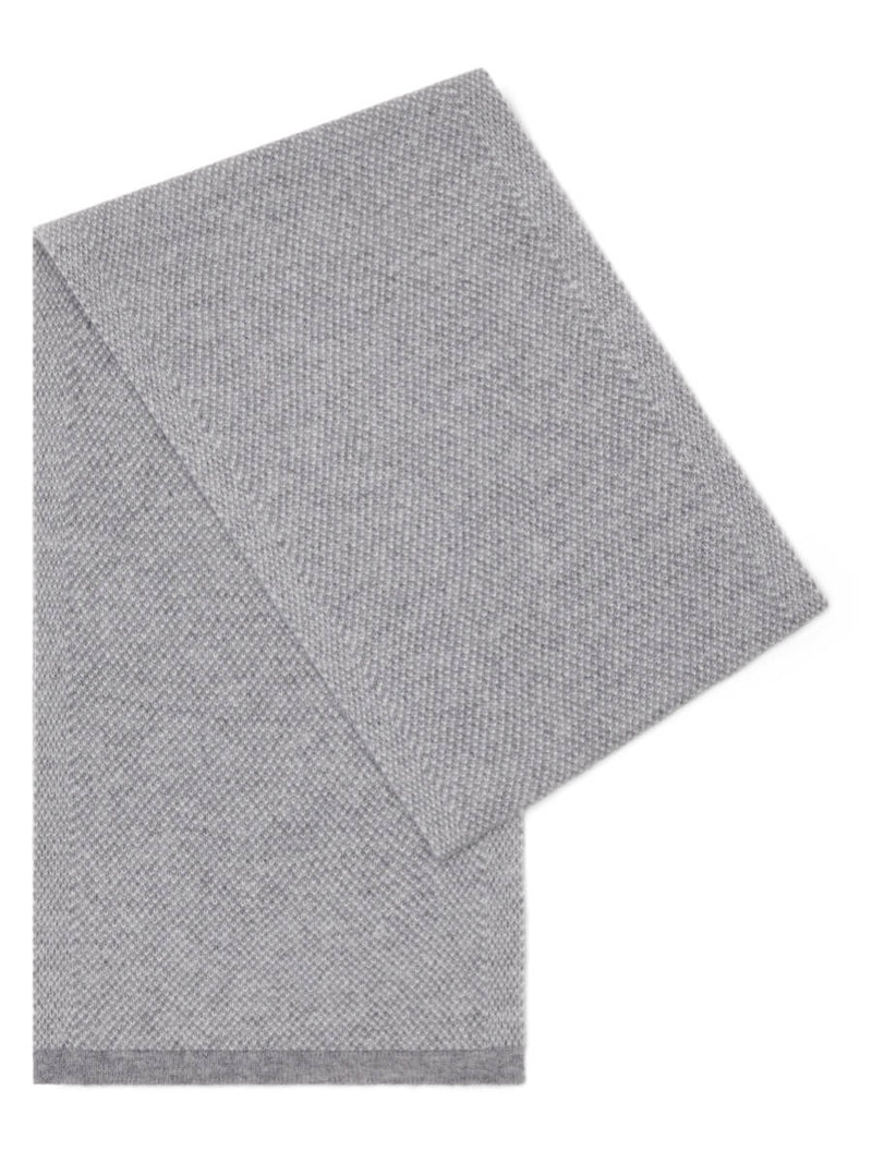Riccardo (grey & white) - 100% cashmere scarf with pattern