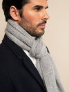 Cashmere Scarf Men Riccardo (grey & white) – Fratelli Orsini® - Luxury Leather Gloves - Made in Italy - 9