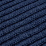 Napoli (navy blue) - 100% cashmere ribbed scarf (unisex) - Fratelli Orsini - Luxury Cashmere Scarf - Handmade in Italy - 2