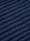 Napoli (navy blue) - 100% cashmere ribbed scarf (unisex) - Fratelli Orsini - Luxury Cashmere Scarf - Handmade in Italy - 2