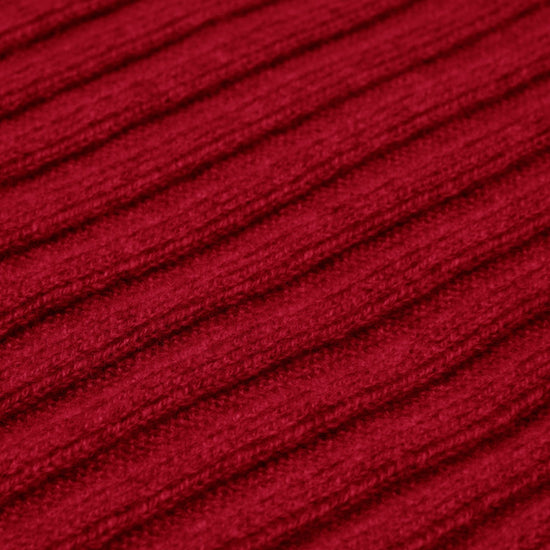 Napoli (red) - 100% cashmere ribbed scarf (unisex) - Fratelli Orsini - Luxury Cashmere Scarf - Handmade in Italy - 2