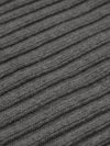 Napoli (dark grey) - 100% cashmere ribbed scarf (unisex) - Fratelli Orsini - Luxury Cashmere Scarf - Handmade in Italy - 2
