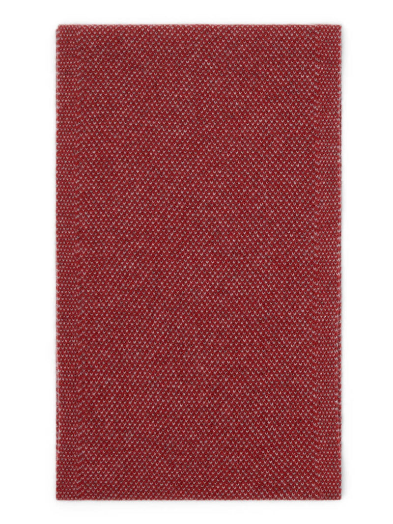 Riccardo (red & grey) - 100% cashmere scarf with pattern