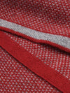Riccardo (red & grey) - 100% cashmere scarf with pattern - Fratelli Orsini - Luxury Cashmere Scarf - Handmade in Italy - 4