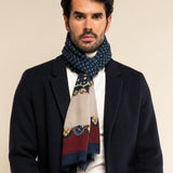 Italian Scarf Wool Men Edoardo (blue) – Fratelli Orsini® - Luxury Leather Gloves - Made in Italy - 2