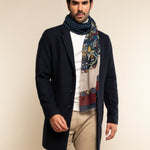 Italian Scarf Wool Men Edoardo (blue) – Fratelli Orsini® - Luxury Leather Gloves - Made in Italy - 7
