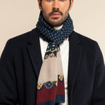 Italian Scarf Wool Men Edoardo (blue) – Fratelli Orsini® - Luxury Leather Gloves - Made in Italy - 10