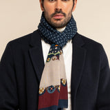 Italian Scarf Wool Men Edoardo (blue) – Fratelli Orsini® - Luxury Leather Gloves - Made in Italy - 10
