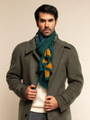 Edoardo (dark green) - soft and lightweight Italian scarf from 100% wool - Fratelli Orsini - Luxury Italian Scarf - Handmade in Italy - 2
