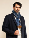 Andrea (blue) - soft and lightweight Italian scarf from 100% wool - Fratelli Orsini - Luxury Italian Scarf - Handmade in Italy - 2