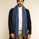 Andrea (blue) - soft and lightweight Italian scarf from 100% wool - Fratelli Orsini - Luxury Italian Scarf - Handmade in Italy - 7