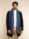 Andrea (blue) - soft and lightweight Italian scarf from 100% wool - Fratelli Orsini - Luxury Italian Scarf - Handmade in Italy - 7