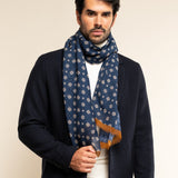 Andrea (blue) - soft and lightweight Italian scarf from 100% wool - Fratelli Orsini - Luxury Italian Scarf - Handmade in Italy - 9