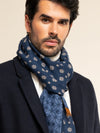 Andrea (blue) - soft and lightweight Italian scarf from 100% wool - Fratelli Orsini - Luxury Italian Scarf - Handmade in Italy - 10