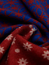 Andrea (red/blue) - soft and lightweight Italian scarf from 100% wool - Fratelli Orsini - Luxury Italian Scarf - Handmade in Italy - 5