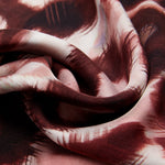 Bruna (brown/orange)- soft and lightweight Italian foulard from pure silk - Fratelli Orsini - Luxury Italian Scarf - Handmade in Italy - 4